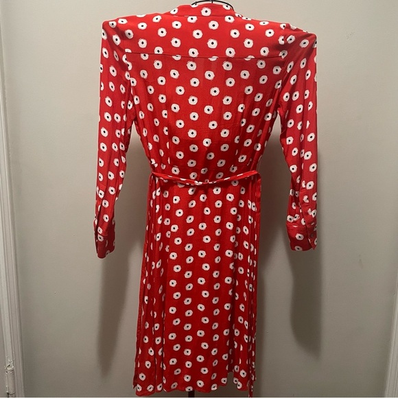 Boden Jessica Red Poppy Spot A-Line Cottagecore Dress with Tie Sash Size 6 - Picture 4 of 9